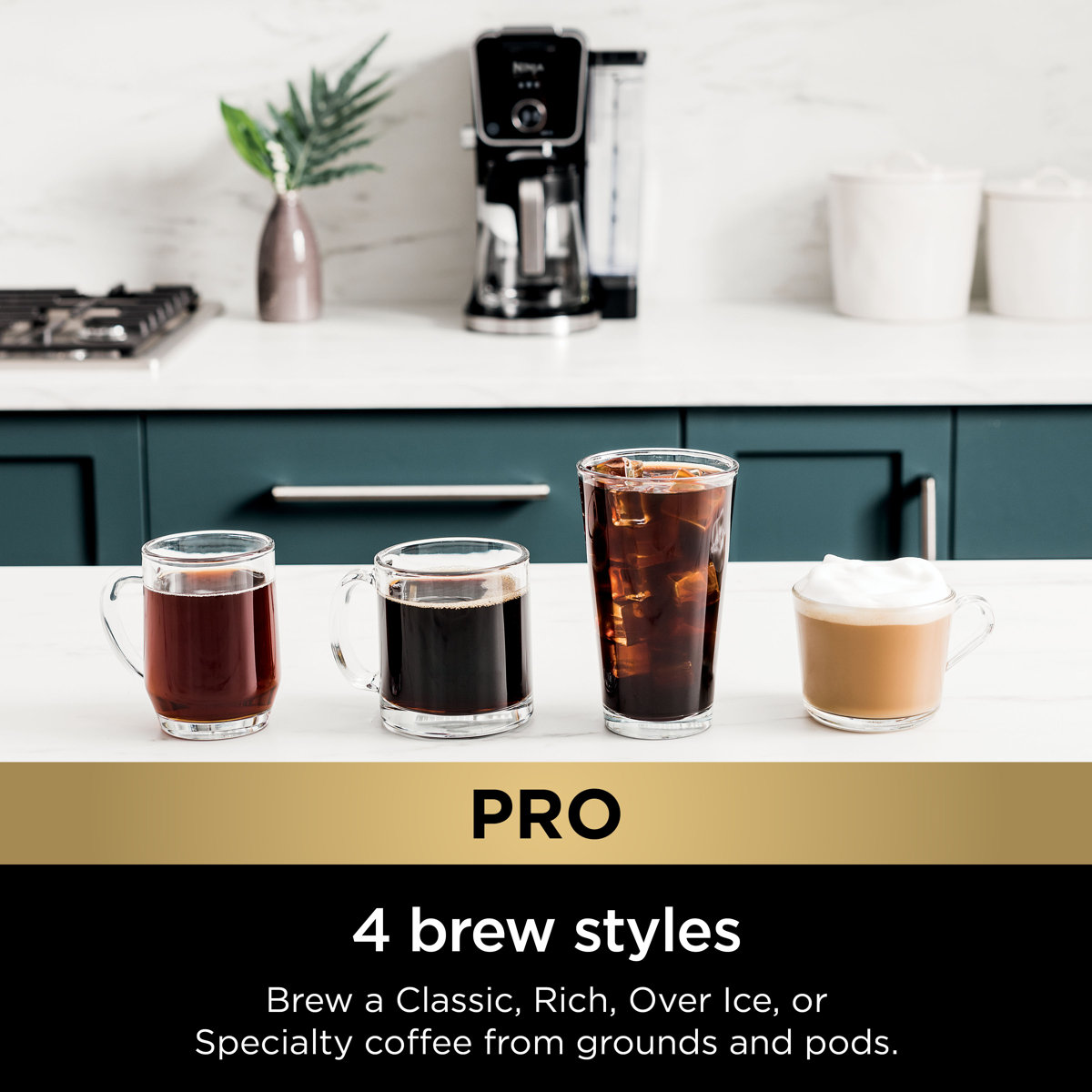 Ninja DualBrew Pro Specialty Coffee System, Single-Serve, Compatible with K-Cups & 12-Cup Drip Coffee Maker CFP301